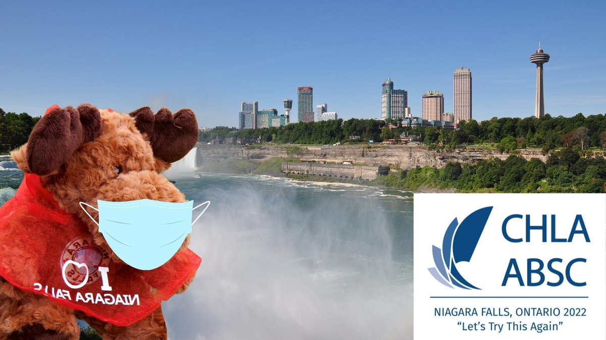 chlaabscconf's tweet photo. Greetings! 
Misty is excited to see you all at the CHLA/ABSC Annual conference 2022 in Niagara Falls! 
She reminds everyone we're a hybrid conference and all attendees must wear masks in person and be fully vaccinated! 
More details here: 
https://t.co/hYTIIS0mUS https://t.co/EwLOLnCSOw