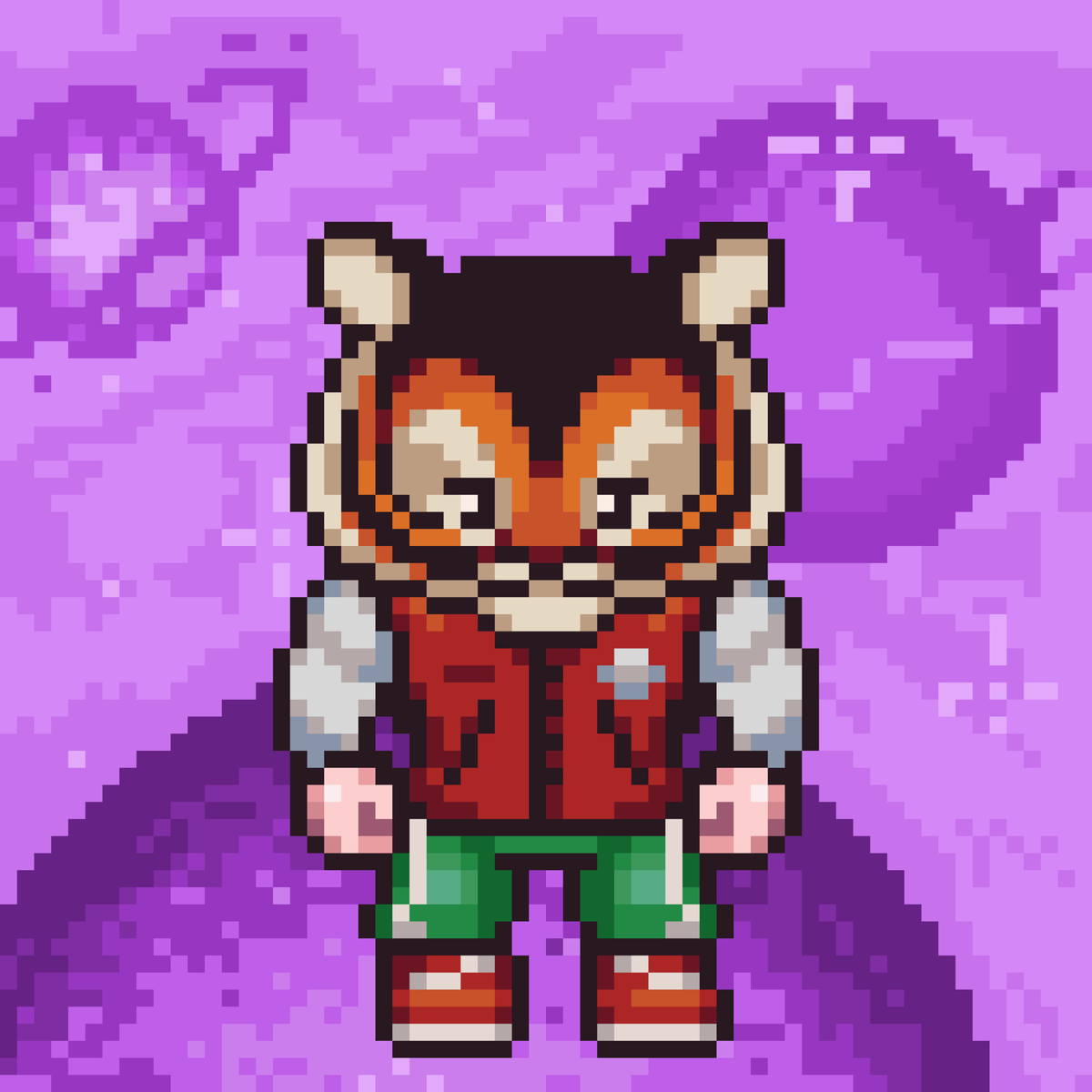 NEARHolystic's tweet photo. This time our Pilgrim met @Near_Tiger  on the baseball field to play a couple of rounds.

Our Pilgrim made a couple of three Fly-outs and led the team to win.

The tiger gave a rare gift for this.

@Near_Tiger's mask and jacket. https://t.co/DGm7jDNS46