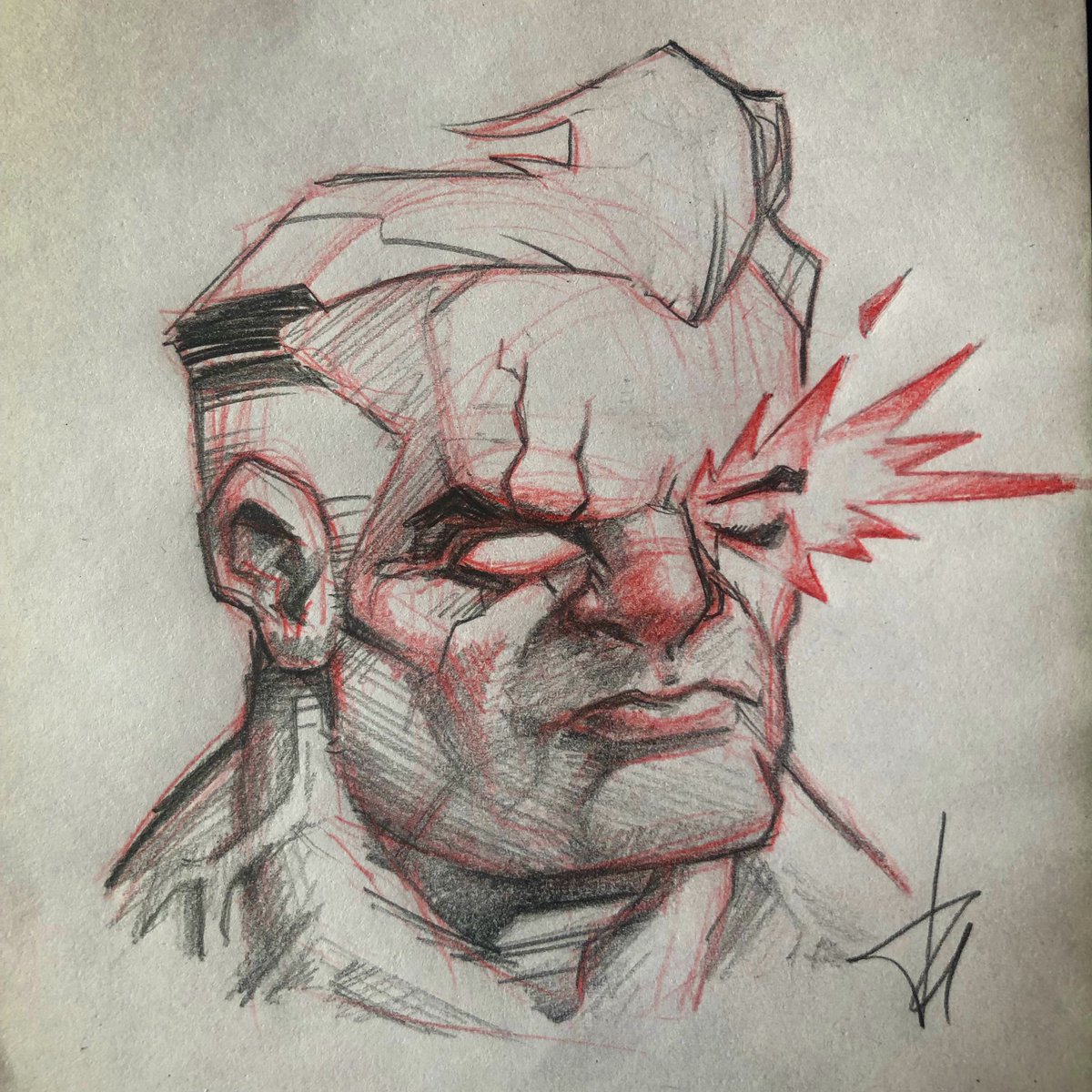 lamanocomic's tweet photo. Waiting an hour past when @godaddy said they were gonna call gave me time to doodle this. I never really draw in this style, if I can ever figure a way to ink it, I’ll try making comics like this.
#doodle #cable #marvel #marvelcomics #marvelcable https://t.co/LcBsZTNs9c