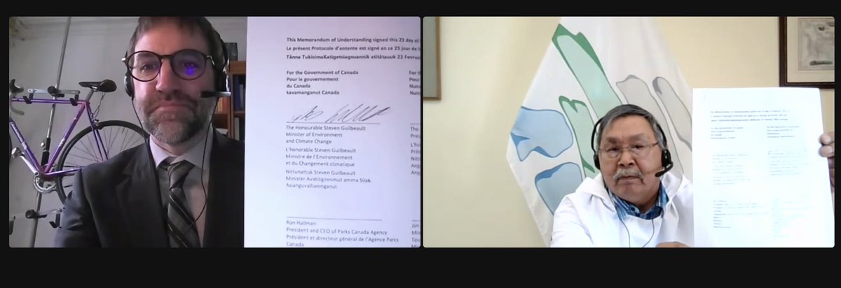 Looking forward to our continued partnership with <a href="/ParksCanada/">Parks Canada</a> and other partners to further the necessary work on #Imappivut and the Torngat AOI, highlighted by the signing of the MOU with <a href="/ParksCanada/">Parks Canada</a> Minister <a href="/s_guilbeault/">Steven Guilbeault</a> and #Nunatsiavut President Johannes Lampe