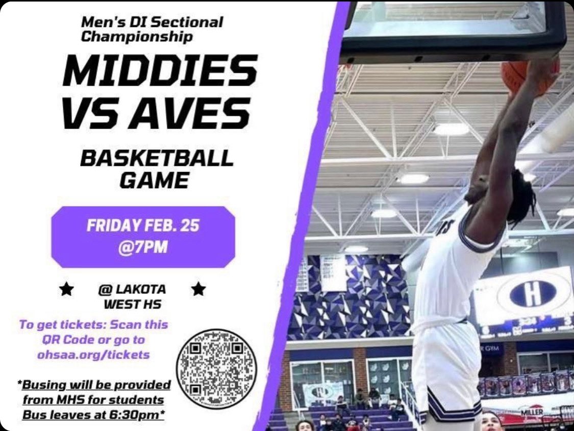 D1 sectional championship against sycamore high school @ lakota west high school be there‼️ game starts @7 pm purchase your tickets online ohsaa.org/tickets