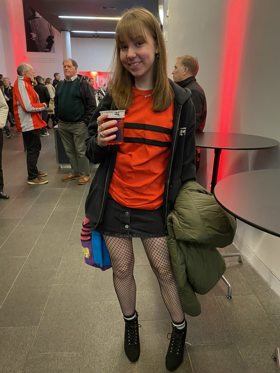 michellehextall's tweet photo. At @marlowetheatre to see @BatTheMusical   Sophie’s all dressed up in her Strat t-shirt and ready to rock. #batclan #batoutofhell 🎭 🦇 #musicaltheatre https://t.co/J0DsAQsjLI