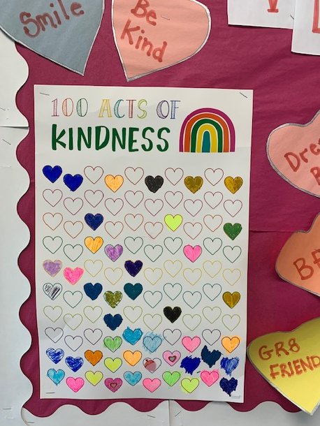 HolyRosaryCS's tweet photo. Celebrating kindness, diversity and inclusion with Pink day! We are striving to reach 100 acts of kindness by the end of the month #Kindness #PinkShirtDay #LiftEachOtherUp @MonteMcNaughton (inspired student picture). https://t.co/k1M2PntrBv
