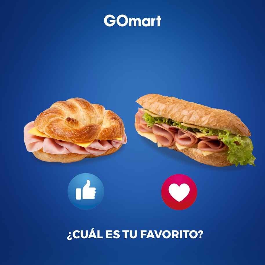 No podría decidir entre los dos, pero queremos saber cuál es el qué más te gusta. 
#DiversiónConGOmart
#CuernitoGOmart
#BaguetteGOmart