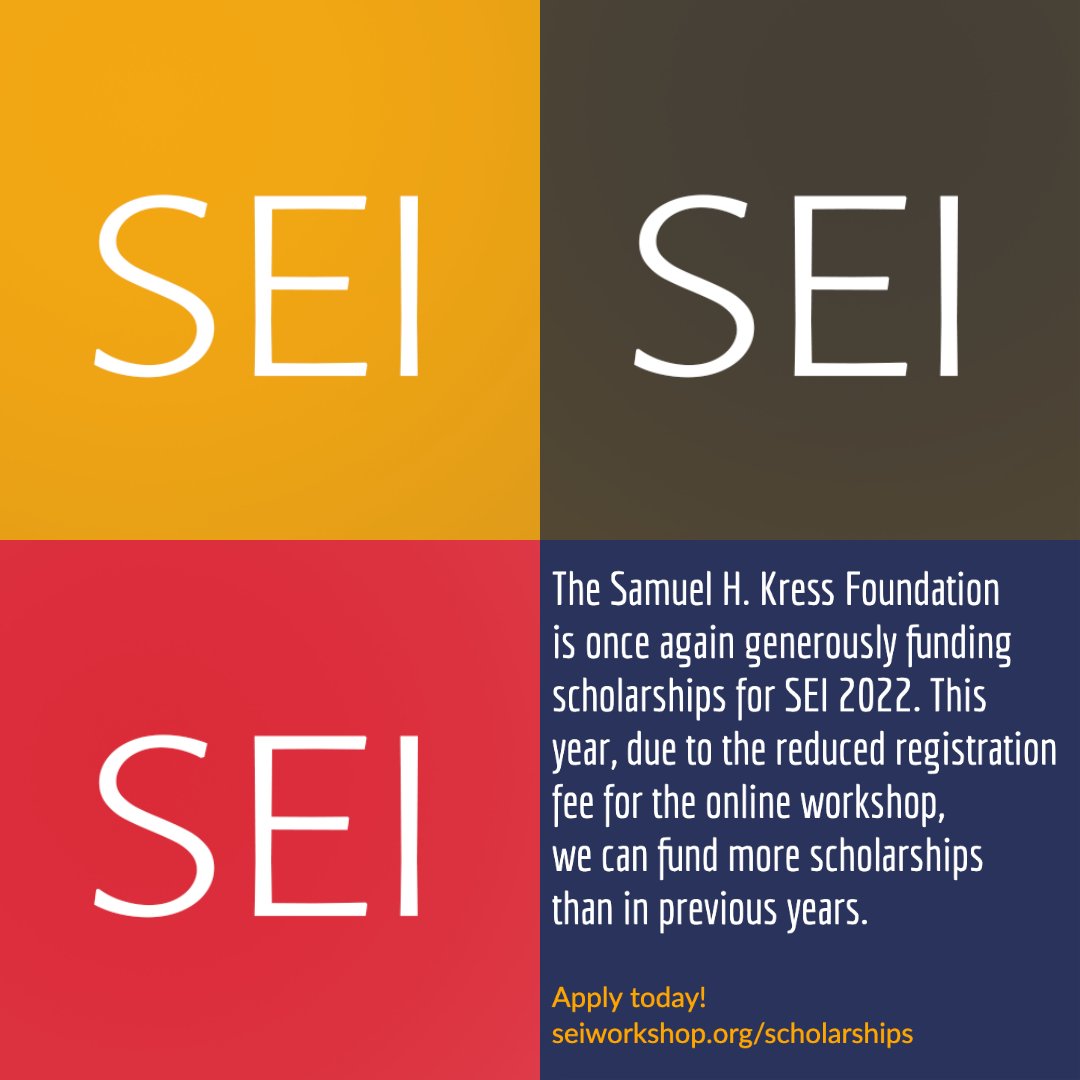 seiworkshop's tweet photo. Scholarships available for SEI 2022! Apply today through March 4th. https://t.co/PdN9gsEQcj https://t.co/SUKMZWfdjz