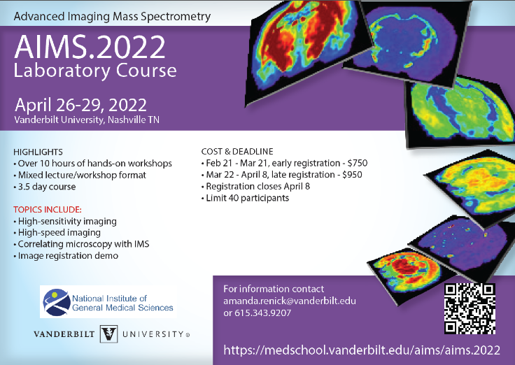 Advanced Imaging Mass Spec Lab Course (@aimsatvandy) on Twitter photo We're back! Want to learn more about imaging mass spectrometry? Sign up for AIMS 2022 at Vanderbilt this April! Registration is open now! <a href="/asmsnews/">Am Soc for Mass Spec</a> <a href="/J_ASMS/">J. of the American Society for Mass Spectrometry</a> <a href="/IMSSNews/">Imaging MS Society</a> <a href="/imaging_ms/">MS_Imaging</a> medschool.vanderbilt.edu/aims/aims-2022/ We're back! Want to learn more about imaging mass spectrometry? Sign up for AIMS 2022 at Vanderbilt this April! Registration is open now! <a href="/asmsnews/">Am Soc for Mass Spec</a> <a href="/J_ASMS/">J. of the American Society for Mass Spectrometry</a> <a href="/IMSSNews/">Imaging MS Society</a> <a href="/imaging_ms/">MS_Imaging</a> medschool.vanderbilt.edu/aims/aims-2022/