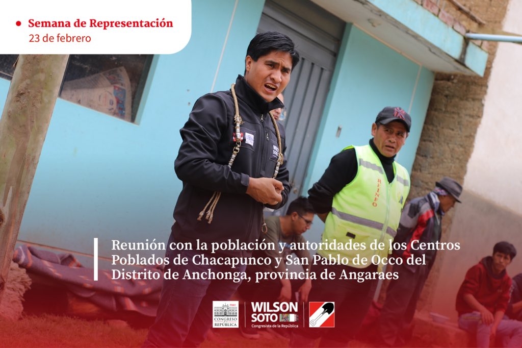 wilsonsotop's tweet photo. Continuando con nuestra #SemanaDeReptesentación, visitamos los Centros Poblados de #SanPabloDeOcco y #Chacapunco del distrito de #Anchonga, #Angaraes, #Huancavelica.

Seguimos #Adelante
#PuebloPorPueblo
#UnCongresoParaTodos
#AcciónPopular https://t.co/9bnb0R6Apt