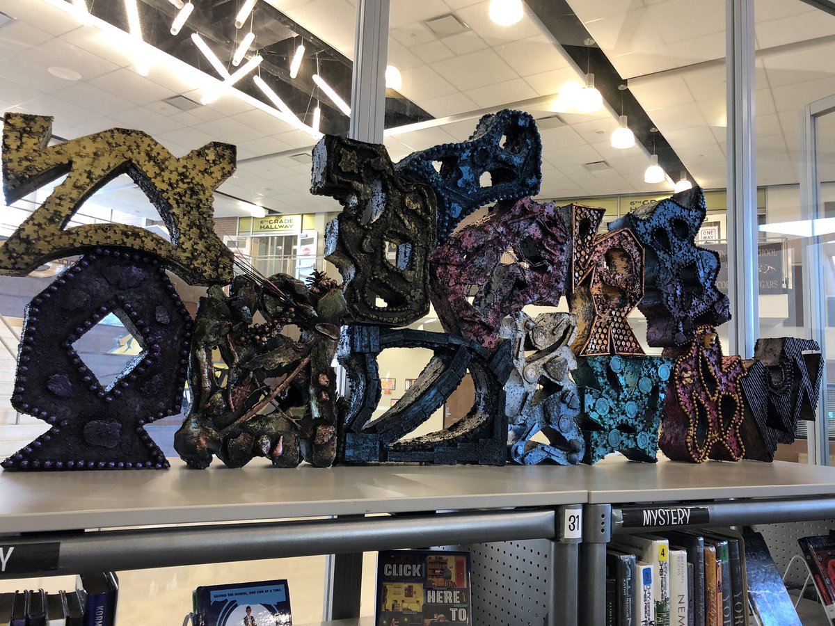 gmsnelsonart's tweet photo. GMS art rocking the cereal box sculpture! @Griffin_MS 8th grade Art I https://t.co/EcWE2peQY5