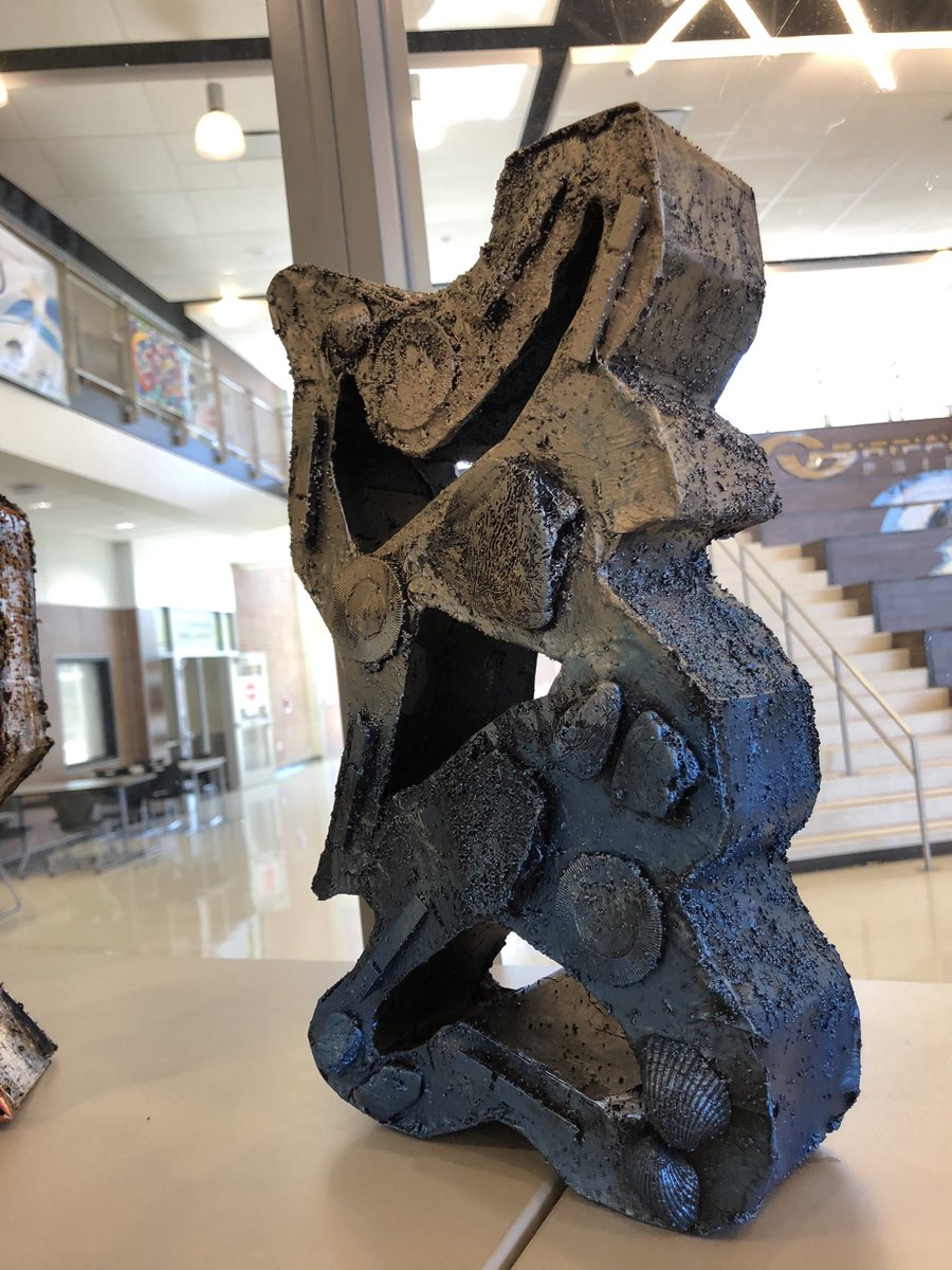 gmsnelsonart's tweet photo. GMS art rocking the cereal box sculpture! @Griffin_MS 8th grade Art I https://t.co/EcWE2peQY5