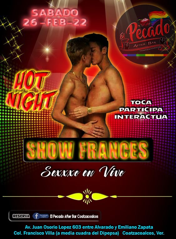 ElPecadoBar's tweet photo. HOT NIGHT 🔥🔥🔥🔥🔥

SHOW FRANCES
SEXXXO EN VIVO

SABADO 26 FEB 22

#ELPECADOAFTERBAR https://t.co/CWaMoRrV0L