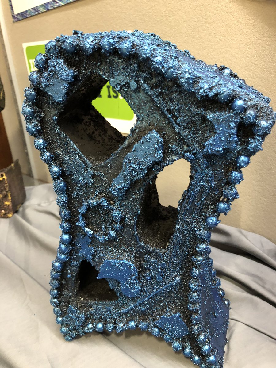 gmsnelsonart's tweet photo. GMS art rocking the cereal box sculpture! @Griffin_MS 8th grade Art I https://t.co/3YMHrI6CRk