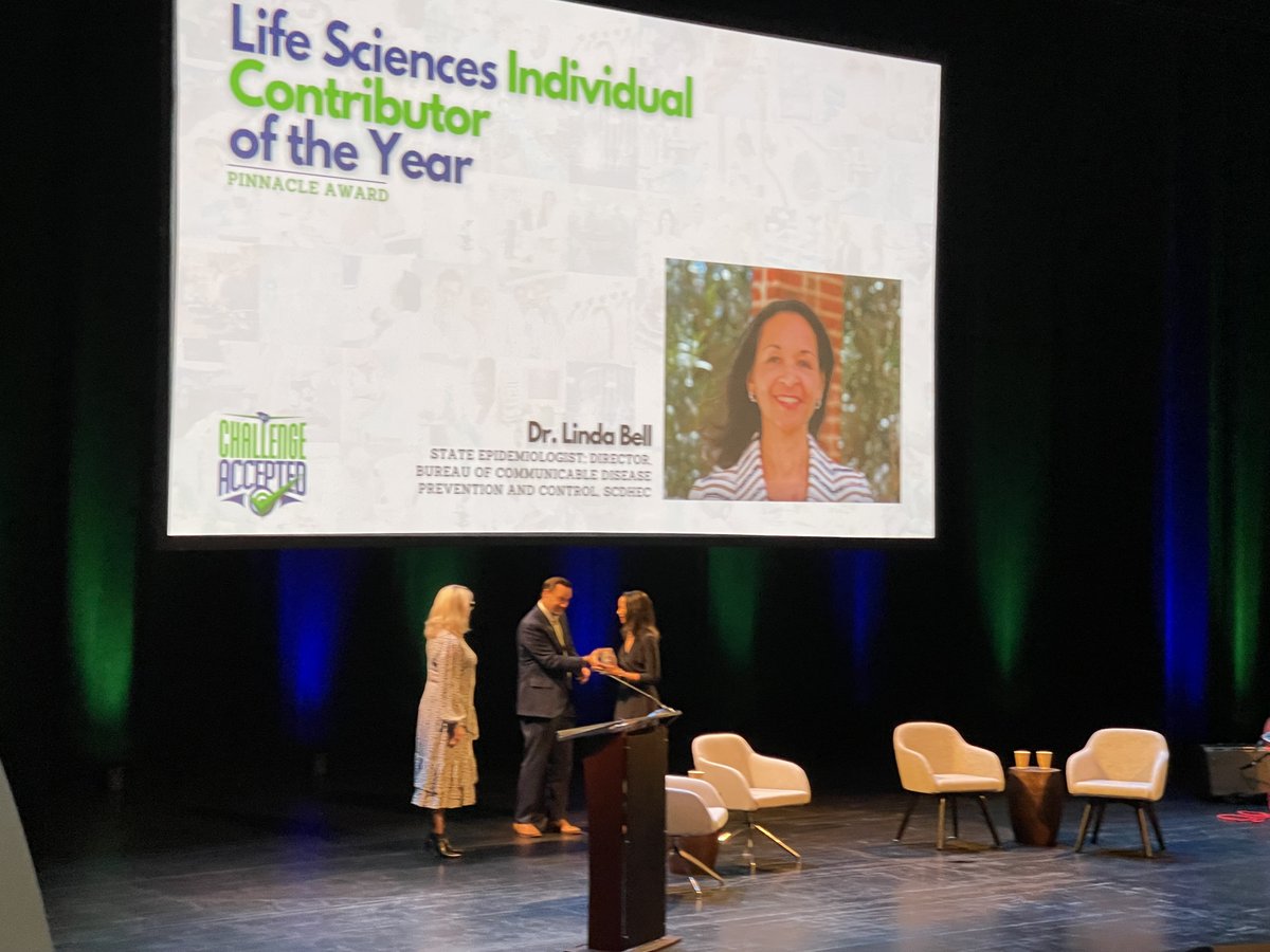 SCBiotech's tweet photo. Today's afternoon session has already been packed with phenomenal content with sessions on equity and inclusion and state-wide collaboration.  Congratulations to Dr. Linda Bell for receiving the Life Sciences Individual Contributor of the year! https://t.co/OpSdeUz3MU