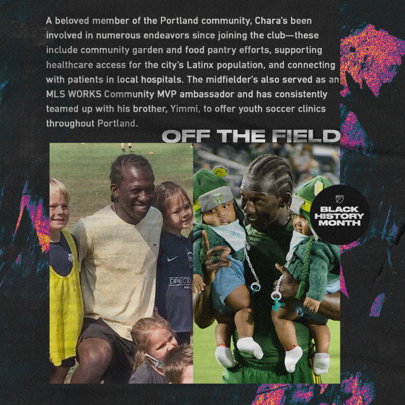 MLS's tweet photo. Timbers legend. @DiegoChara21 is one of the best the league has ever seen.

Throughout #BlackHistoryMonth, we’re celebrating Black players making an impact in MLS and the global game both on and off the pitch.