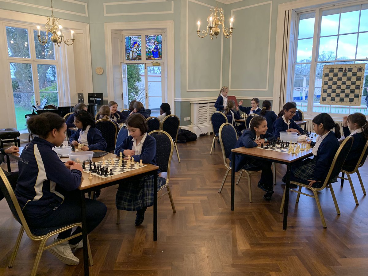 NotreDameCobham's tweet photo. Great to see the girls exploring strategy options at #ChessClub tonight. Pins, forks and skewers! Winning and learning. #resiliance #competition #reflection #analysis #criticalthinking #evaluation #collaboration #rulesofthumb #concentration #conpanionship #curiosity โ๐ค https://t.co/deKMgKImTL