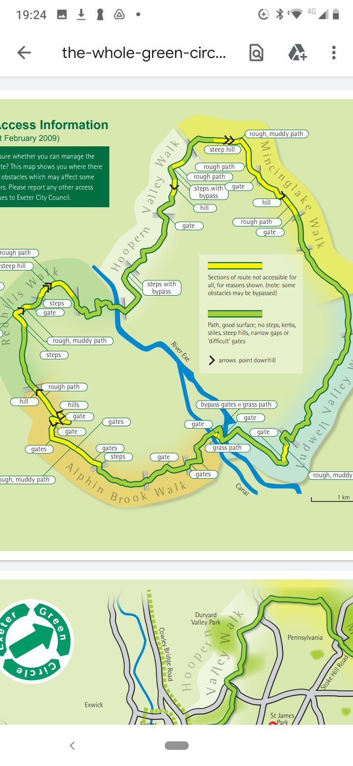 Exeter Green Circle Walk Map Tim Ryan On Twitter: "A Great City Walk Today Around #Exeter Linking All  Six #Slowway Exeter Slowway Routes. Walking The Excellent Exeter Green  Circle. 12.5 Mile Route On Mostly Traffic Free Lanes