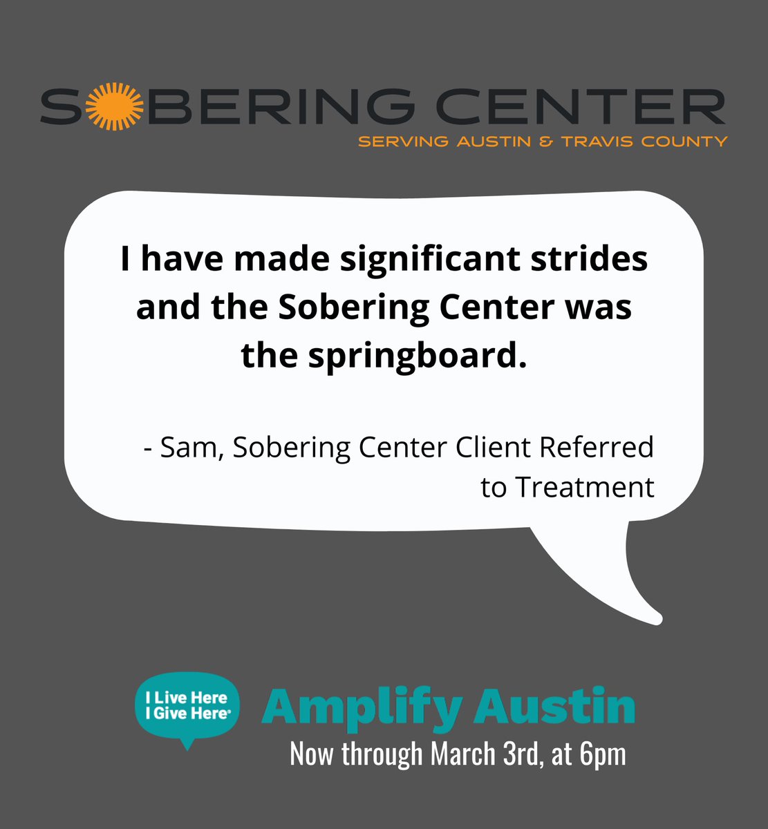 We’re a week away from #AmplifyAustin! Visit this link: amplifyatx.org/organizations/… to donate and help us keep ATX safe &amp; sober. We have a $2,500 match thanks to <a href="/LoewyLawFirm/">Adam Loewy</a>, this means your gift will have double the impact!! 
#harmreduction #jaildiversion #safesobering