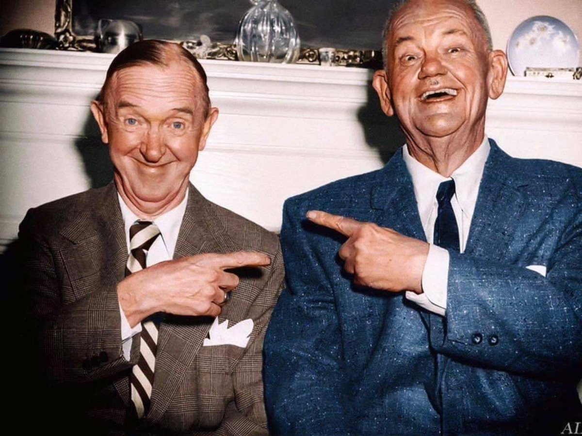 The last ever photo of my hero’s, Stan and Ollie. 👍🏻❤️😀