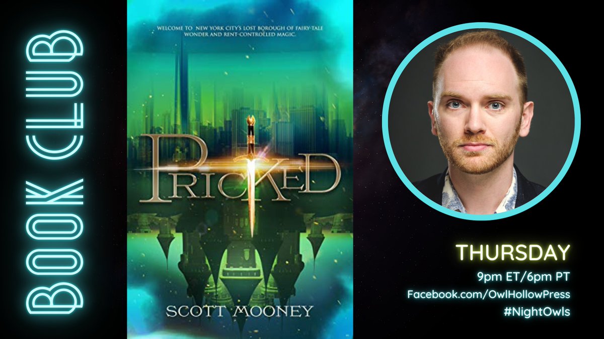 owlhollowpress's tweet photo. Join us tomorrow for our book club chat w/ @ScottMoonshine! Bring your questions & enjoy a fun conversation LIVE on our FB page.
And if you haven't grabbed your copy of Pricked yet, it's 99 cents for the rest of the week. https://t.co/0Yt249yKEY
#Pricked #fantasy #bookclub https://t.co/gQAzZjaCrw