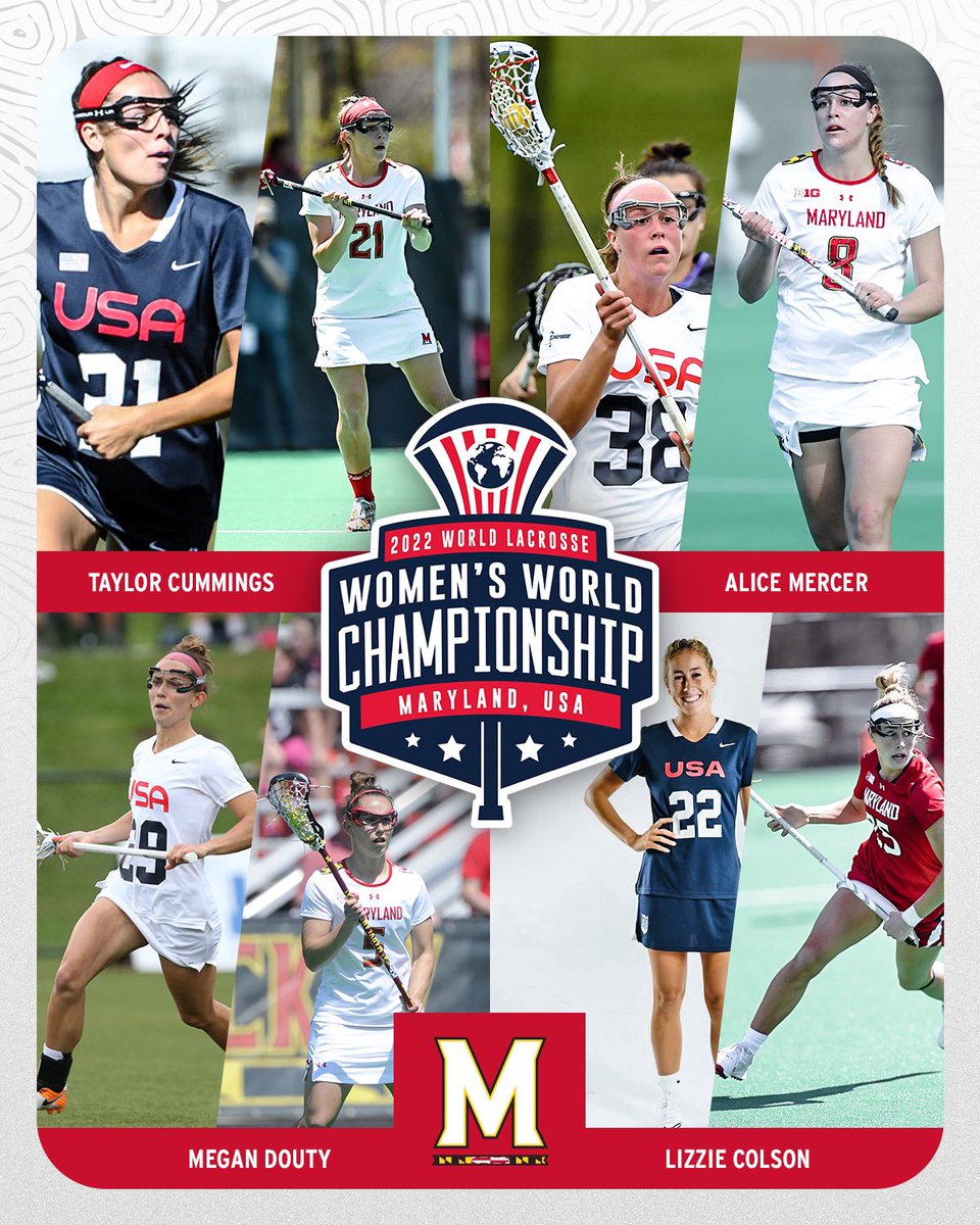 MarylandWLax's tweet photo. Reppin’ the red, white, blue 🇺🇸

Congrats to our four Terps that made the @USAWLax 2022 World Championships roster! https://t.co/R4g1f1NwyI