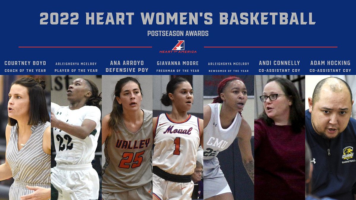 W🏀, 2022 Heart Women's Basketball Postseason Awards and All-Conference Teams Announced‼️

heart.prestosports.com/sports/wbkb/20…