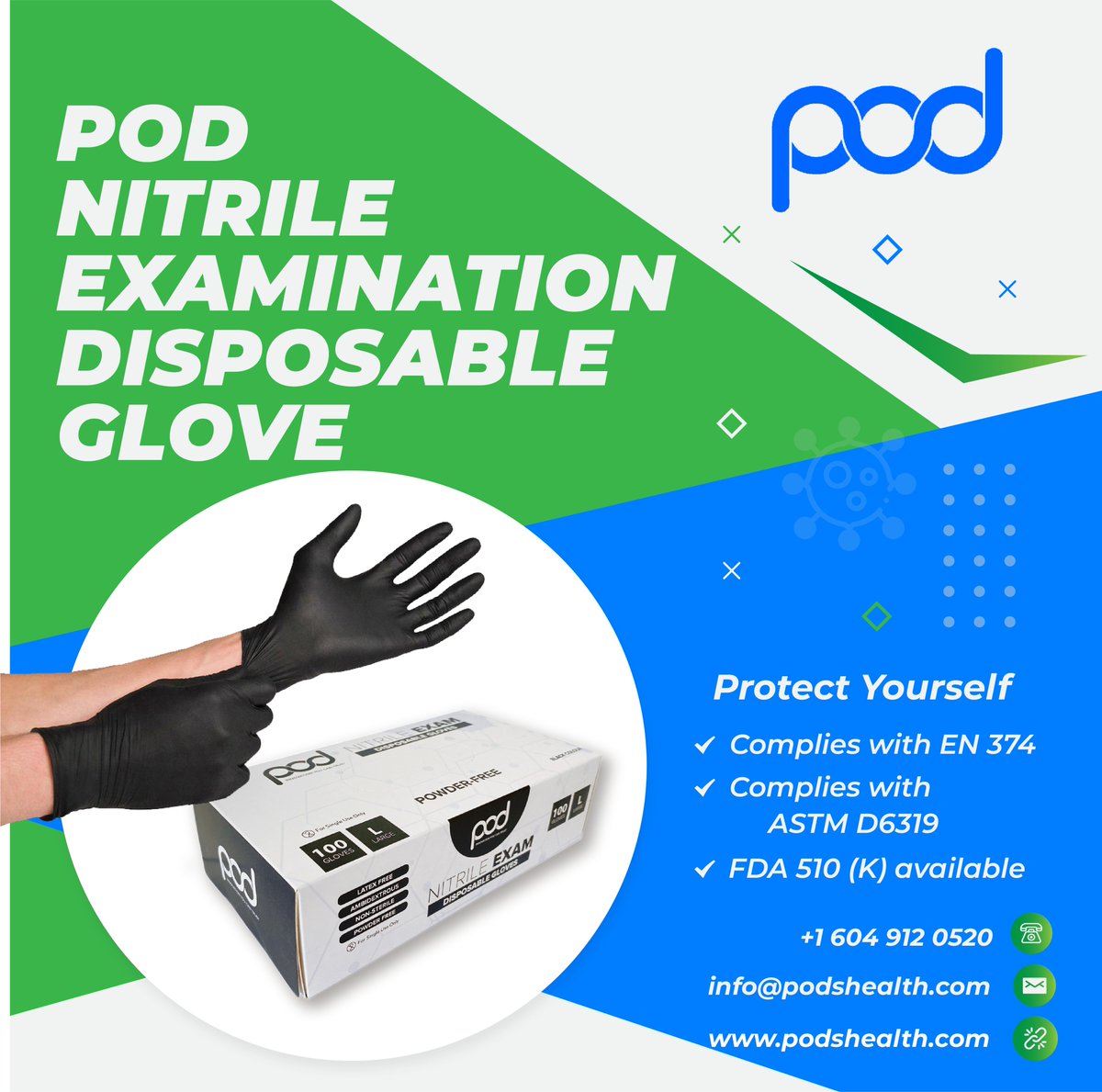 LtdPods's tweet photo. OPTIMAL SOLUTION FOR THE “CLEANLINESS” INDUSTRIES: #PODS #NITRILE #EXAMINATION BLACK #GLOVES.
Place your order today:
PODS HEALTH
📞+1 604 912 0520 (Office phone number)
📞+1 236 979 6999 (Hotline)
🌎 info@podshealth.com https://t.co/U29h6V8085