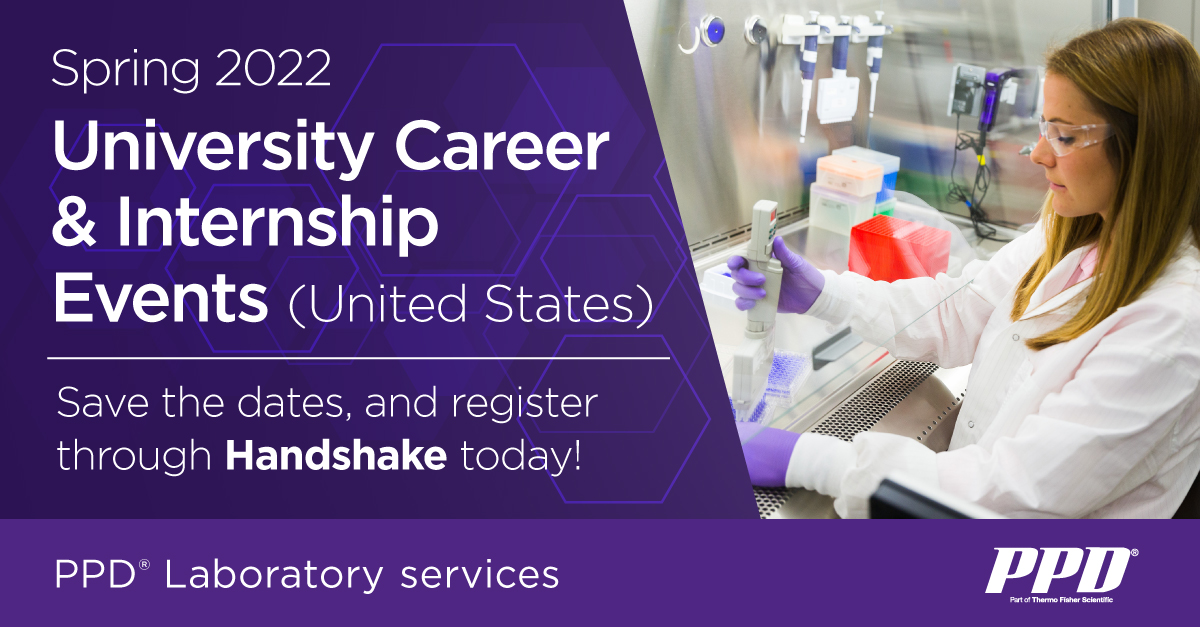 PPDCareers's tweet photo. Save the dates, and register with us on Handshake!
• 24 February: Student Opportunities at PPD, 4 p.m. ET
• 3 March: Graduate Student Session, 12 p.m. ET
• 3 March: Undergraduate Student Session, 4 p.m. ET
We’ll see you there! » https://t.co/ZI4EBjjJxo
#PPDinterns #PPDlabs https://t.co/SEb3V3QWvP
