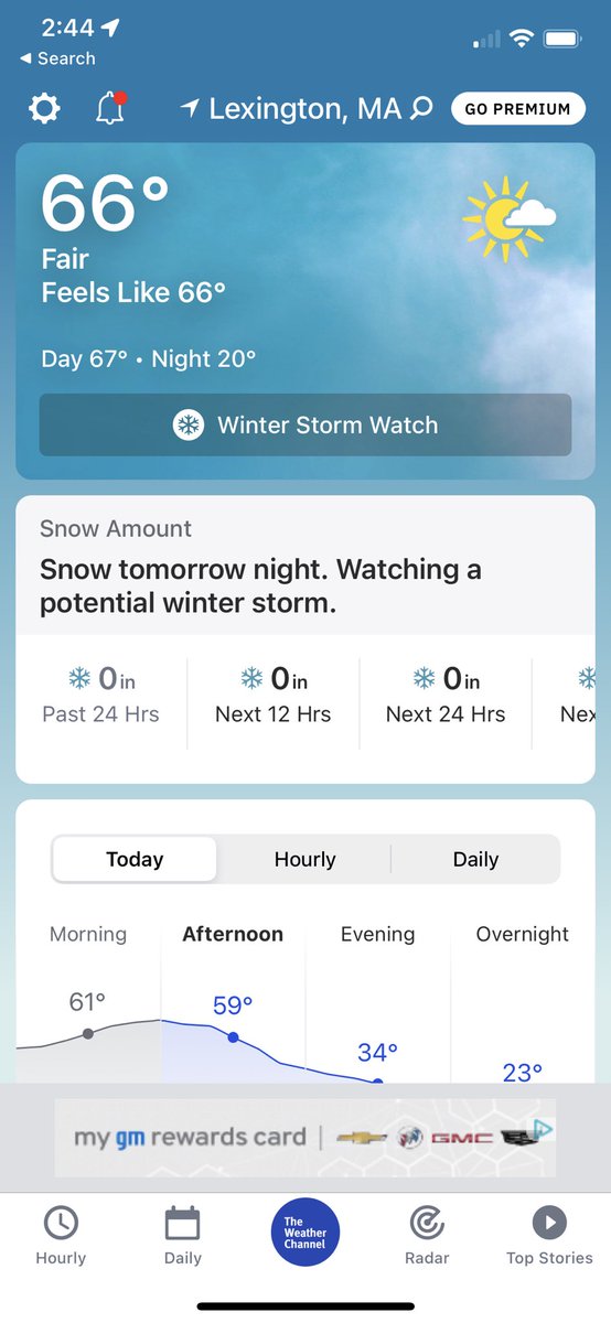 MichaelJKaminsk's tweet photo. Only in New England: high 60’s and beautiful today and a winter storm watch with a foot of snow expected in 48 hours 😂 https://t.co/ToSJjA8AlD