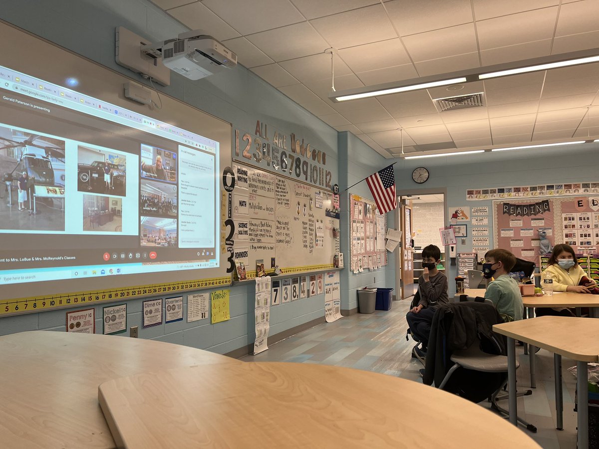 ColorC0dedChaos's tweet photo. We got to meet with @DrPatersonCBL &amp; @Miss_Bucko ‘s class to learn all about President’s Day! Thanks for all the new facts! @MrsBMcReynolds @EndeavourJBMDL https://t.co/Ndtyi6cwW6