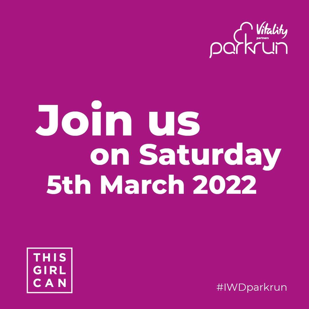On Saturday 5 March, we are celebrating International Women’s Day at parkrun. 
The perfect opportunity for you to bring along a female friend or relative to walk, jog, run or volunteer at the racecourse!