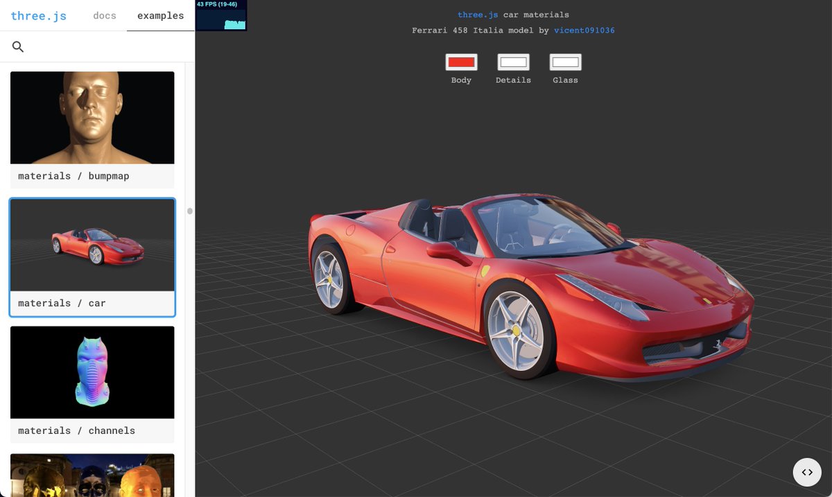 Three.js tweet media