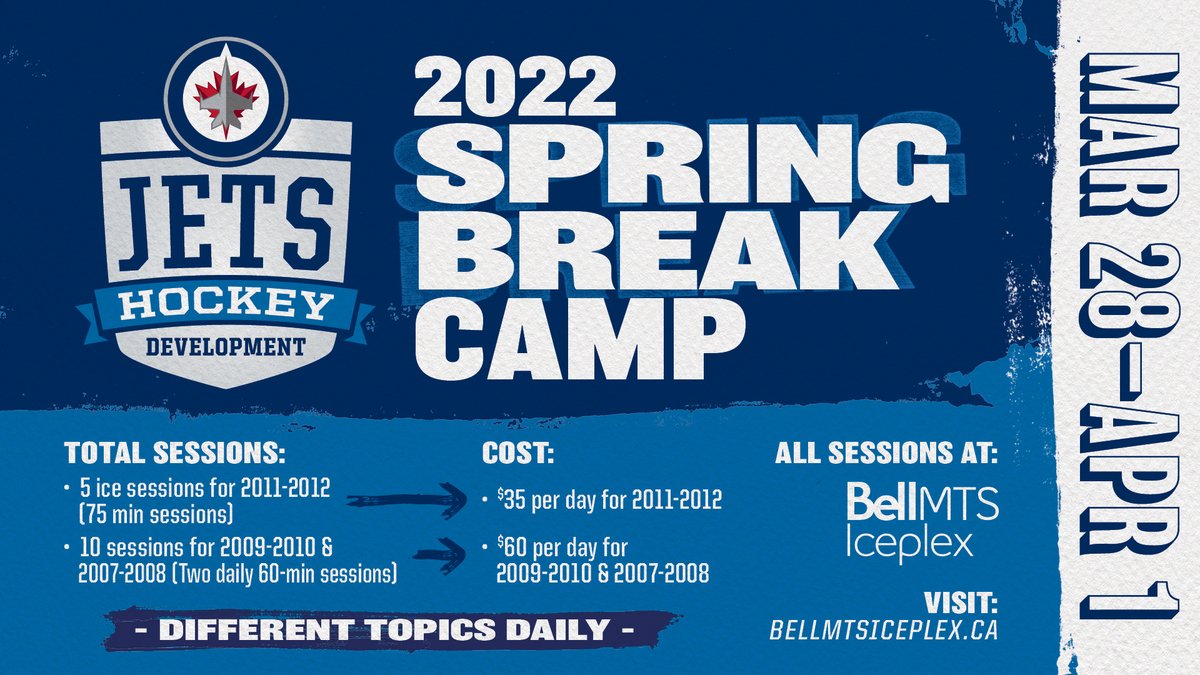 Come spend your Spring Break with the JHD team! 🌷 

We can't promise a warm beach but we can promise the best spring hockey development in Winnipeg! 

Register for our Spring Break Camps ⬇️ 
bit.ly/3qNNveO