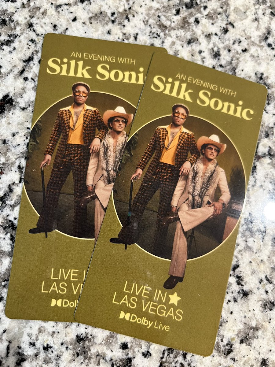 Machi2331's tweet photo. Tickets arrived for my birthday celebration🥳 @BrunoMars @AndersonPaak @silksonic https://t.co/BPsygsTz7o