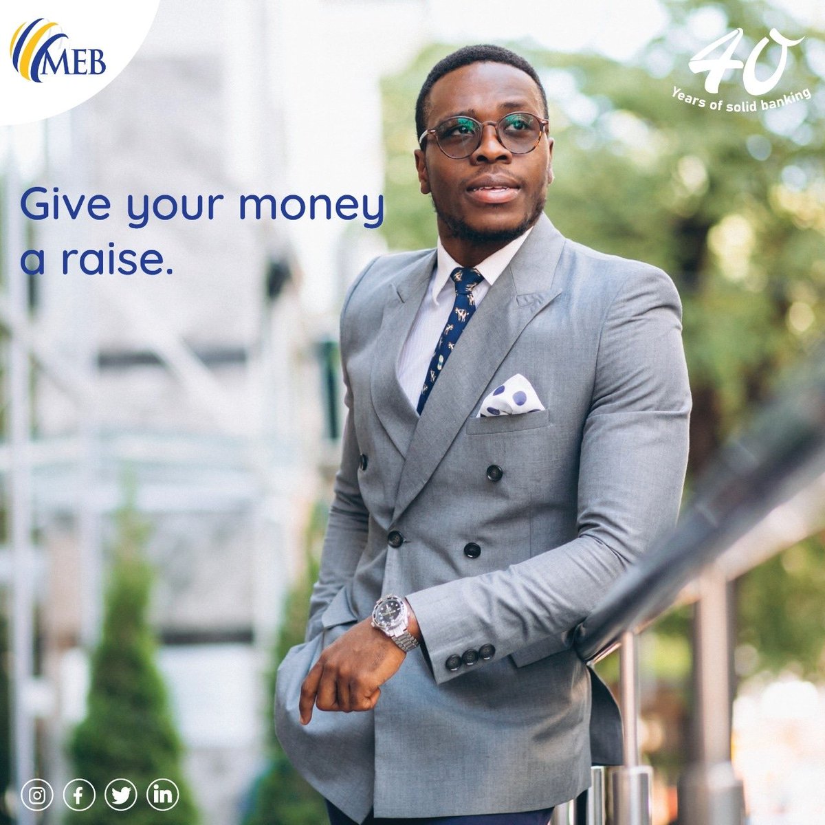 MEBKenya's tweet photo. Maximize your returns and earn attractive interest rates on our Term Deposit offerings with us today!
#MEBANK #40yearsofsolidbanking https://t.co/JdBuQlwj89