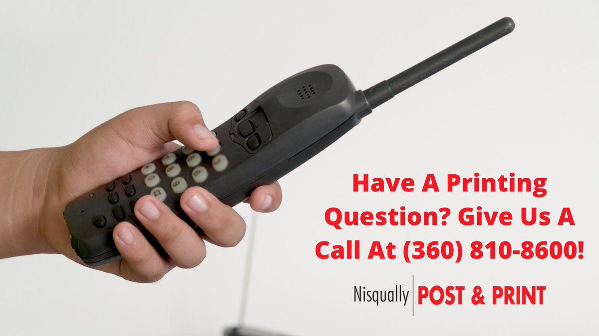 NisquallyPostPr's tweet image. Give us a call at (360) 810-8600 with any questions, we would be happy to help!
#PrintingQuestions #PrintingServices #PrintShop
nisquallypostandprint.com