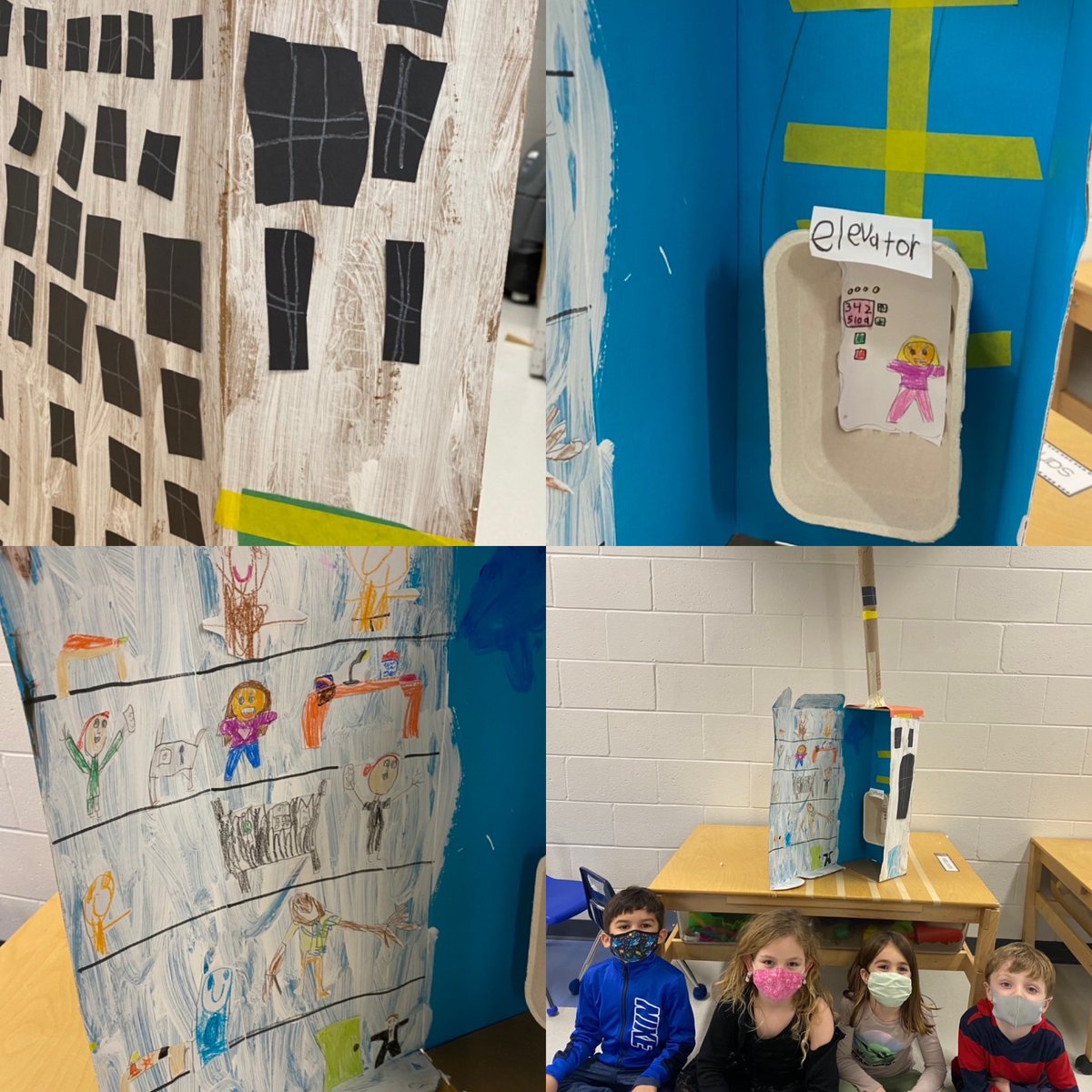 MrsGibson6's tweet photo. With a little cardboard and A LOT of imagination we can do anything! We are architects, painters, builders &amp; so much more! #fhleads https://t.co/Eg6k5uOLFp