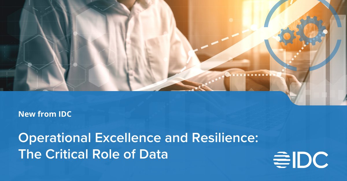 IDC's tweet photo. IDC’s Worldwide #FutureofOperations survey illustrates how organizations are using data and underscores the need to make data availability and quality top investment priorities for operations. https://t.co/veZqrNMjkv https://t.co/hXmyGWgLyT