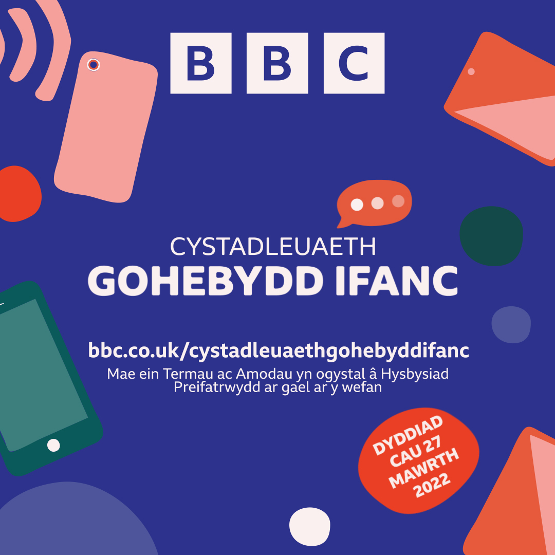 🗣️ CYSTADLEUAETH GOHEBYDD IFANC 2022

Ydych chi'n adnabod rhywun rhwng 11 a 18 oed sydd gyda stori wreiddiol a phwerus i’w dweud? Ry’n ni eisiau clywed ganddyn nhw 
👉 bbc.co.uk/cystadleuaethg… 

📺📻💻📱 #BBCYoungReporter