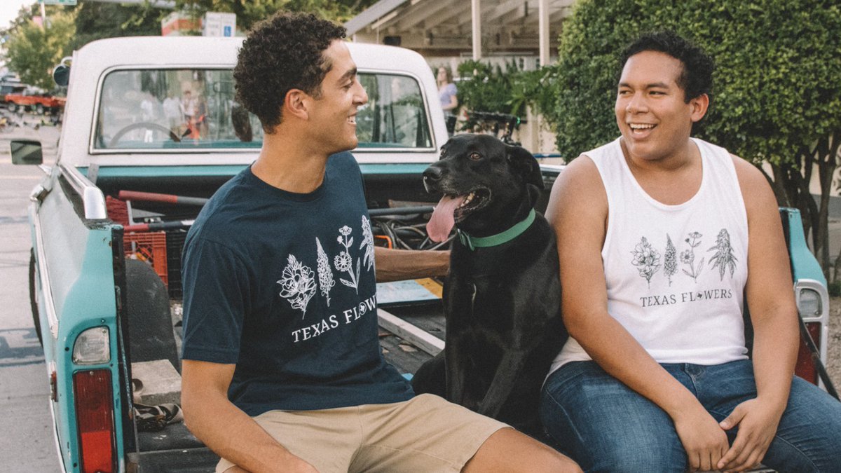 txogshop's tweet photo. Strike up a good conversation while wearing our trailblazing Texas Flowers design. Link in bio to grab one yourself! #Trailblazer #Texas #TexasFlowers https://t.co/QGmhDswIQE