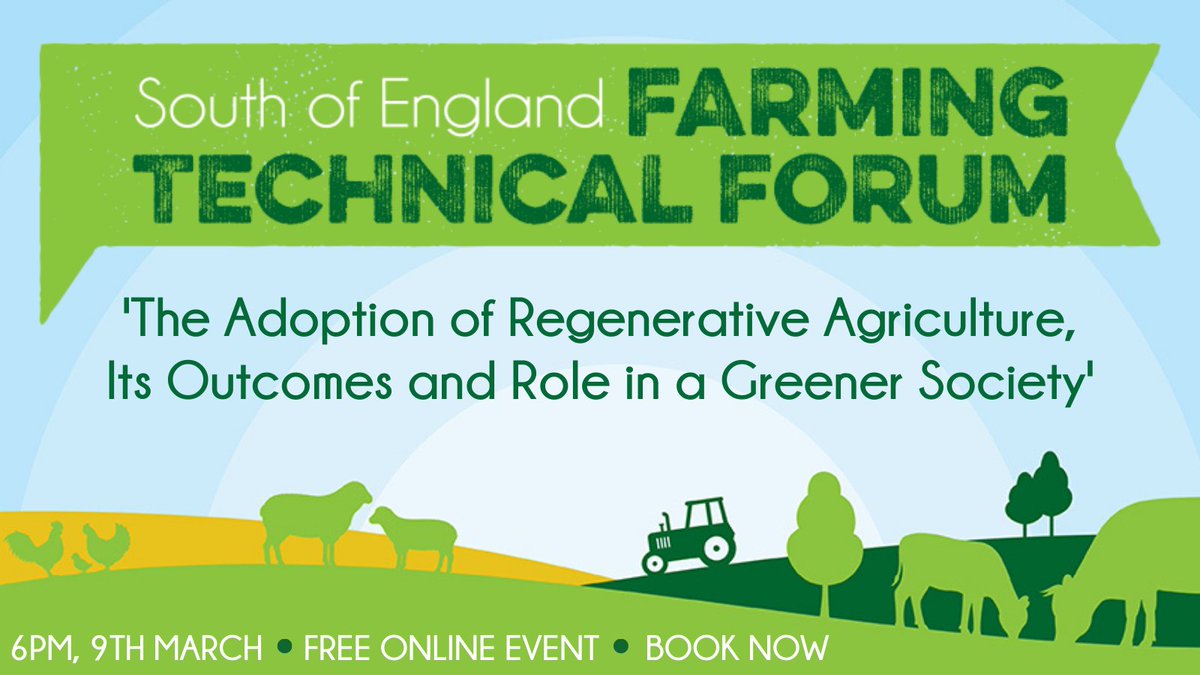 SouthEngShows's tweet photo. Join us at 6pm on 9 March for an informative online #TechnicalForum led by Doug Wanstall, advisor at @ReGenerationEa1, who will discuss:
🌱 Benefits of switching to regenerative practices
🌱 #RegenerativeAgriculture's role in a greener society
Register now https://t.co/RFW5ZpTCtB https://t.co/uUOuqASjxK