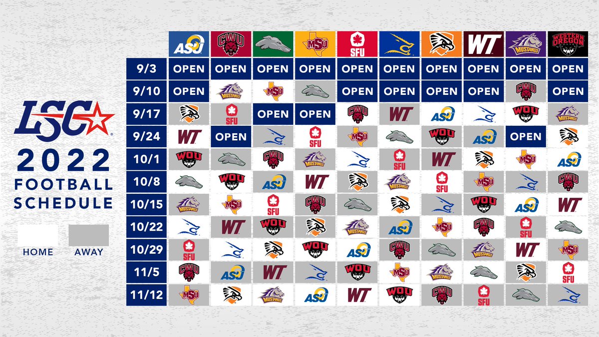 LoneStarConf's tweet photo. The 2022 #LSCfb schedule is out!🏈⤵️

🔗 https://t.co/MOLknNgRyi https://t.co/ela2BiOuEz