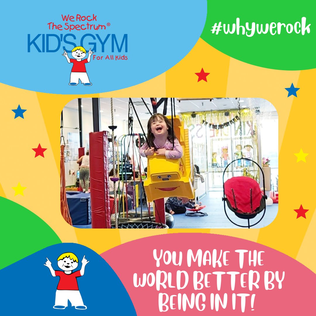 WRTSAustralia's tweet photo. Hey We Rocker Kids!

✨ YOU make the world better by being 

#werockthespectrum #WRTSAustralia #playwithapurpose #allabilities #beyou #bekind #kidsgym #playallday #NDISProvider #Sensorygymaustralia #playwithapurpose #DownsyndromeAustralia #autismaustralia #autismmum https://t.co/4jVxzPFXnM