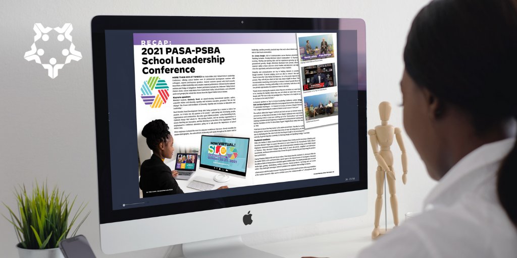 PSBA's tweet photo. More than 400 attended the PASA-PSBA Virtual School Leadership Conference, offering school leaders over 20 professional development sessions with colleagues, experts and keynote speakers. Read a full recap of #PASLC2021 in the latest #PSBABulletin: https://t.co/SvDIZ4asLB https://t.co/cKYgHaXM4s