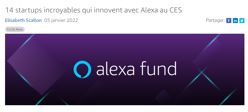 BottlaVoice's tweet photo. RT @SDelale 
14 startups incroyables qui innovent avec Alexa au CES

#mbadmb #voice #voicefirst #voicebot #IA #assistantvocal #assistantsvocaux #startup 

https://t.co/TSXpAker9C https://t.co/gbkpQydTee