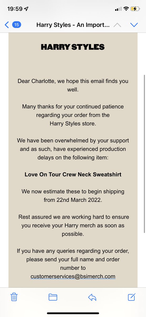 hschonce's tweet photo. HAHAHAHAHAHAHA officially never buying from the hs store again ya’ll are clowns @HSHQ how have I been waiting 7 months for a fucking sweatshirt https://t.co/lyQ3cJETtA