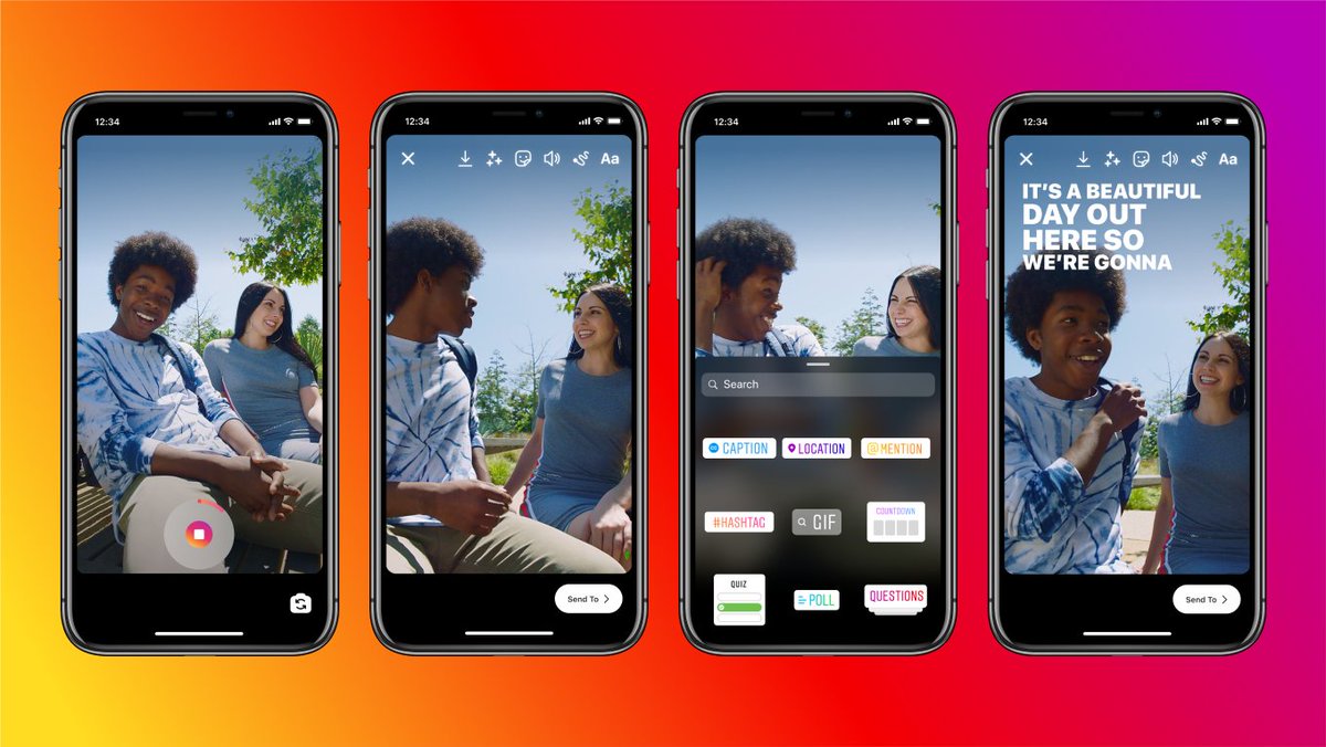 instagram's tweet image. Sound off 🗣 …with sound off. 🔇 

Turn what you say into text by adding a caption sticker to your story.