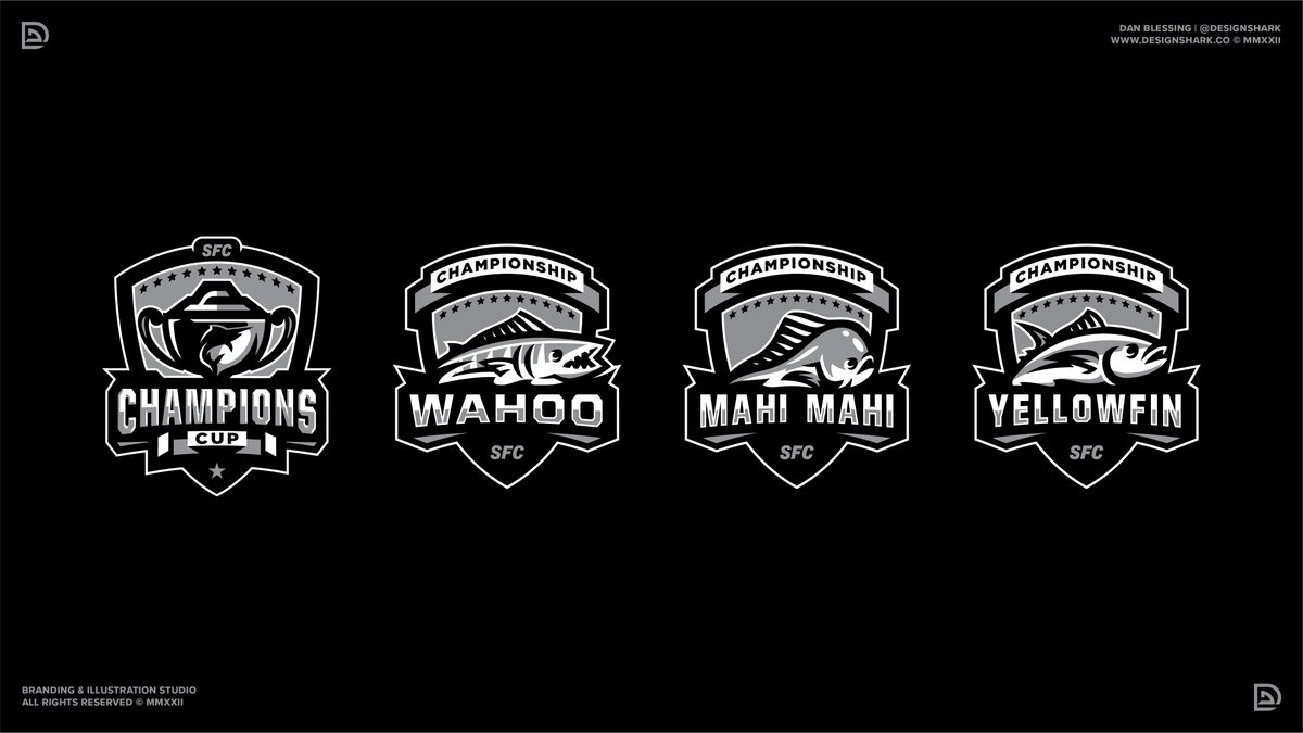 designshark's tweet photo. Sports Fishing Championship: Stoked to share branding work I've completed for the SFC. These are just a few deliverables from a larger scope I am tasked to create. https://t.co/5ipFfiAPUT