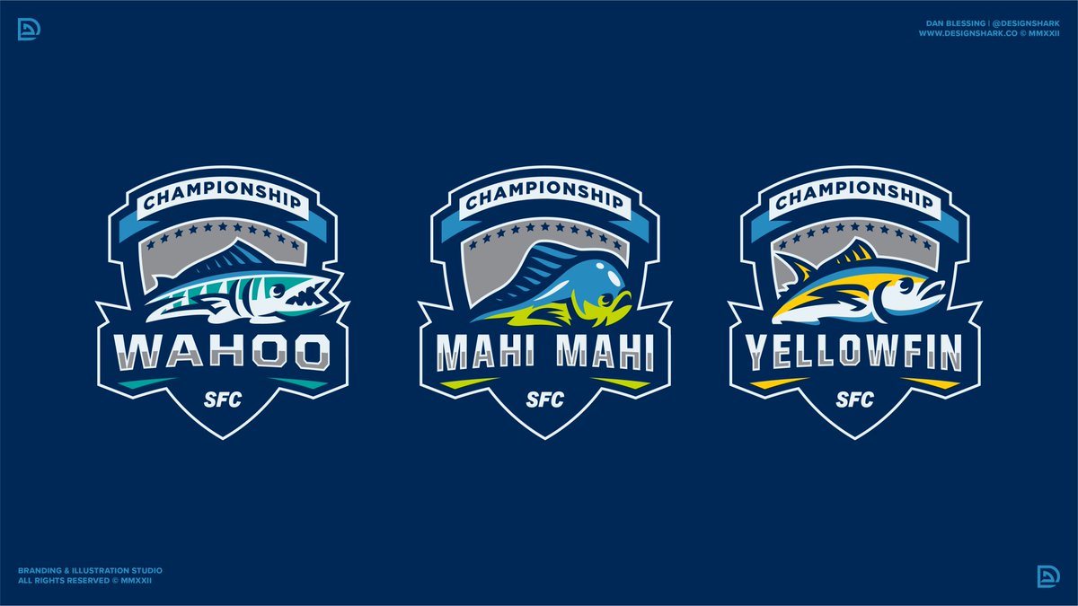 designshark's tweet photo. Sports Fishing Championship: Stoked to share branding work I've completed for the SFC. These are just a few deliverables from a larger scope I am tasked to create. https://t.co/5ipFfiAPUT