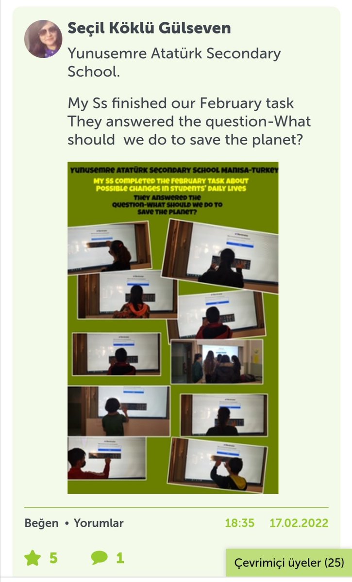 Green Challenge team working
<a href="/tretwinning/">eTwinning Türkiye</a>
<a href="/ManisaTwinning/">eTwinningManisa</a>
<a href="/eTwinning_Usak/">eTwinning Uşak</a>
<a href="/eTwinningTKRDG/">eTwinning</a>