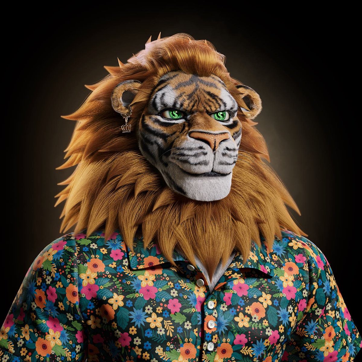 metalionkingdom's tweet photo. Jordan aka The “Liger of Wall Street” always has money on his mind!🤑

#nft #metalionkingdom https://t.co/G6Ic29TZXS