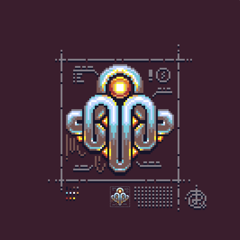 MrDoodlezz's tweet photo. I tried pushing a few pixels today to create some kind of minimalistic chrome effect/style. 

Let me know how it turned out. 😅

#pixelart #chrome #pixel #art #digital #artefact #tubes https://t.co/jRlyYMPY39